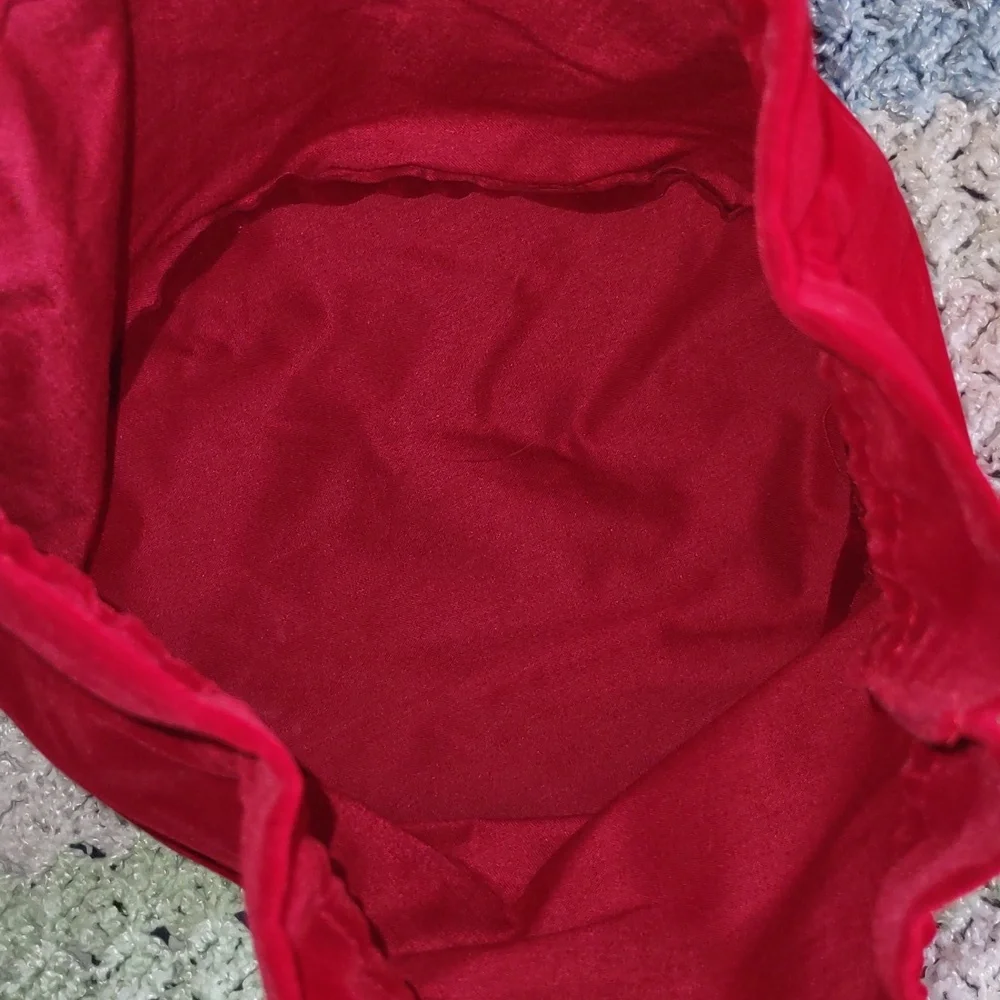 Montblanc Red Velvet Pull String Cinch Duster Bag